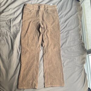 Reitmans Petites Taupe Corduroy Double-Button Pants